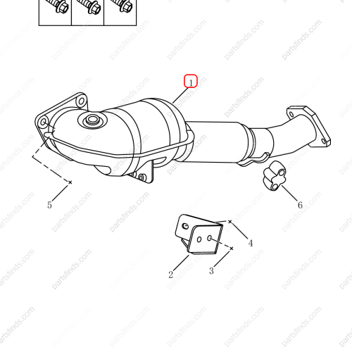 GEELY Three-way catalytic converter OEM 2056013600 / 101601226251 FOR  Emgrand X7 Sport