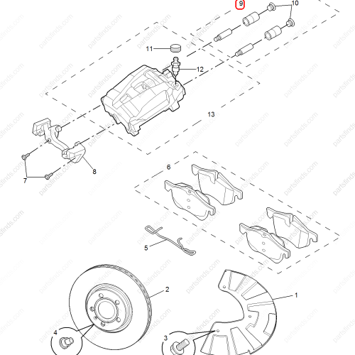 MG Brake caliper pin OEM 10248965 FOR  MG6 MG5 MG GT