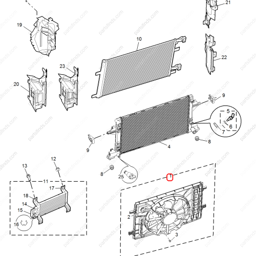 MG Electric fan OEM 10701192 FOR  MG5 MG GT