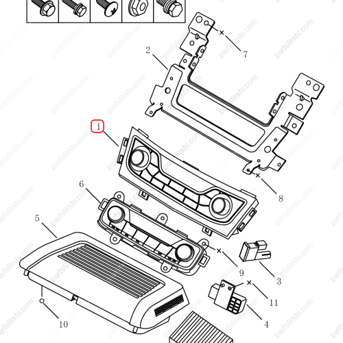 GEELY Air conditioning control panel OEM 8025000900742 / 106703022100742 FOR  Emgrand GT