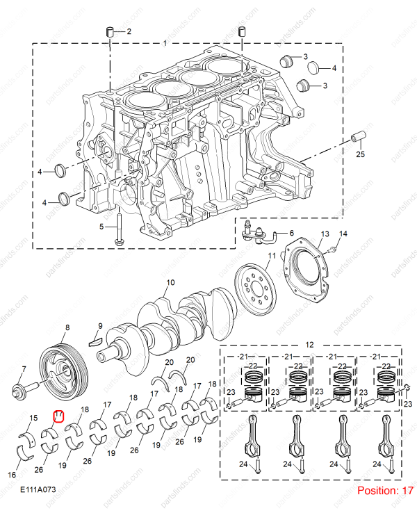 MG Connecting Rod Bearing OEM 10770603YEL FOR MG5