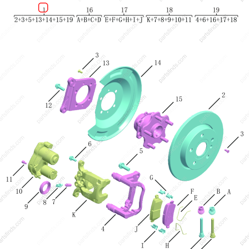 GEELY Brake assembly OEM 6608077135 FOR  Binrui