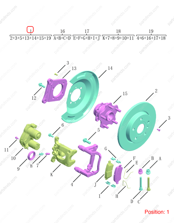 GEELY Brake assembly OEM 6608077135 FOR Binrui