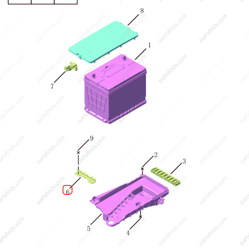 GEELY Battery bracket OEM 7048038300 / 6600175707 FOR  Tugella