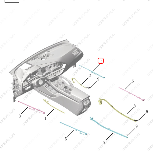 GEELY Ambient lighting OEM 6047619700 / 8889512291 FOR  Tugella