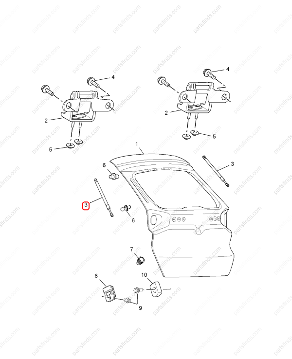 MG Tailgate Lift Support OEM 10217181 FOR MG GS