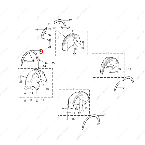 MG Wheel eyebrow OEM 10646892 FOR  MG HS