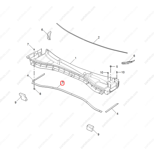 MG Rubber strip OEM 10319889 FOR  MG ZS