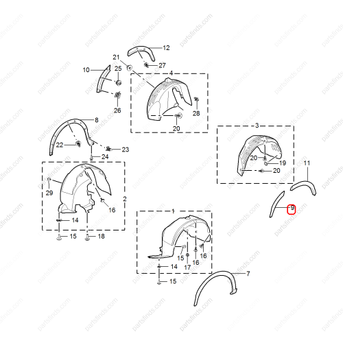 MG Door wheel brow OEM 10395319 FOR  MG HS