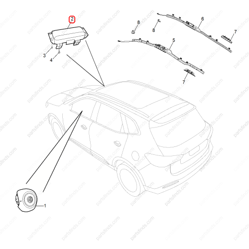 MG Side airbag OEM 10501591 FOR  MG HS