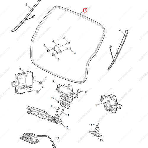 MG Tailgate rubber strip OEM 10367173 FOR  MG HS