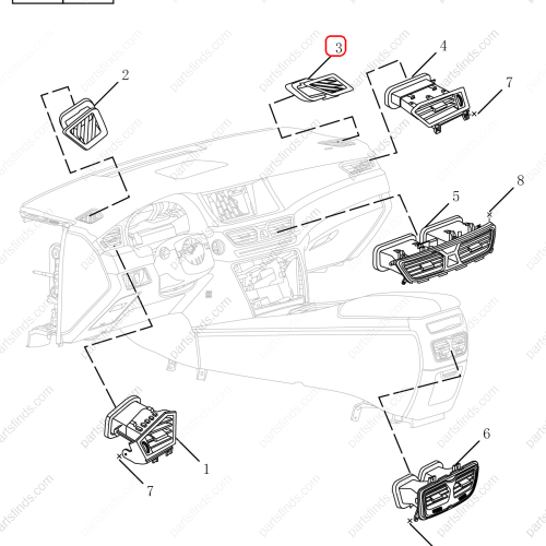 GEELY A/C Air Vent Grille OEM 6035002700742 / 106803029500742 FOR  Emgrand GT