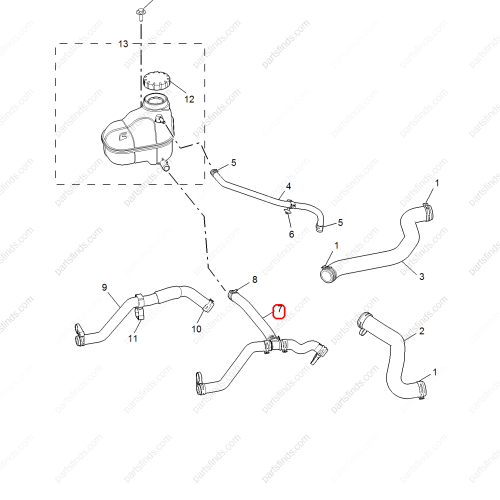 MG Coolant Inlet Hose OEM 30075266 FOR  MG6