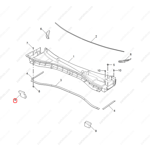 MG Rubber strip OEM 10462856 FOR  MG ZS