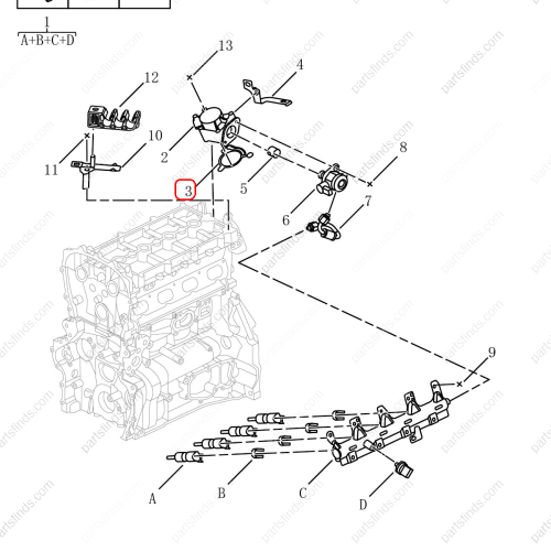 GEELY High-pressure fuel pump gasket OEM 2022002100 / 1016053999 FOR  OKAVANGO Emgrand X7 Sport