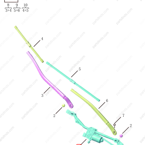 GEELY Wiper linkage motor assembly OEM 6020023800 / 6600002536 FOR  Tugella