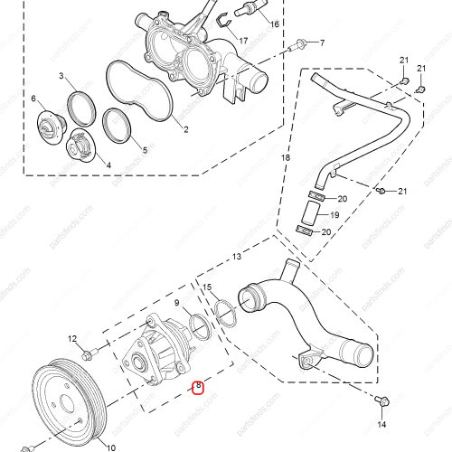 MG Water pump OEM 10245065 FOR  MG ZS MG5 MG GT