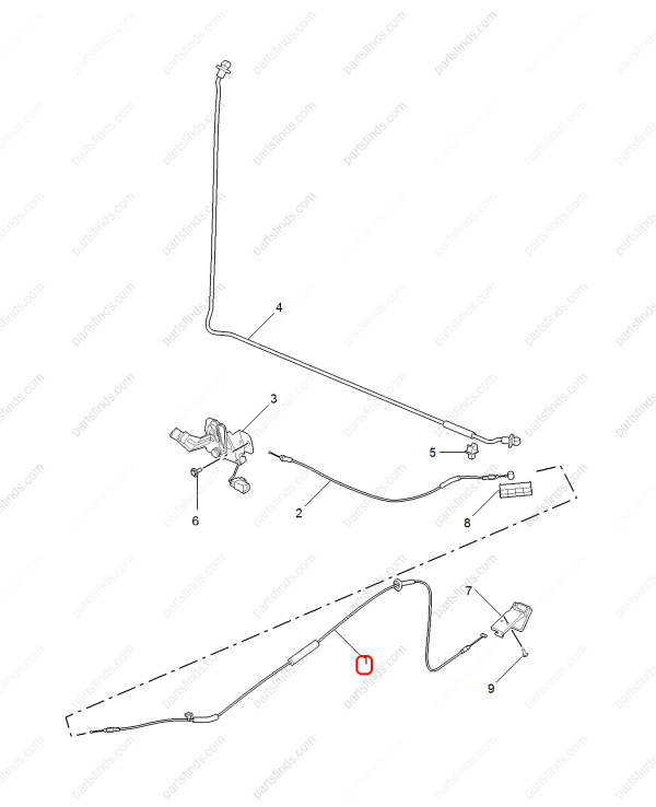 MG Hood Release Cable OEM 10316962 FOR MG ZS