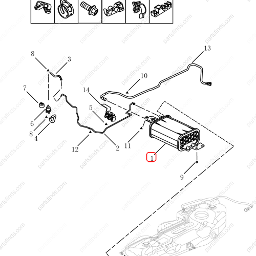 GEELY Activated carbon canister OEM 2019006900 / 1016012440 FOR  Emgrand X7 Sport