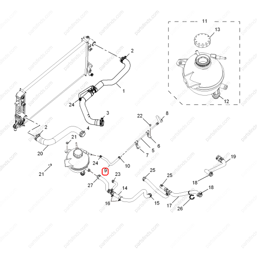 MG Overflow Hose OEM 10220765 FOR  MG HS RX5 MG GS