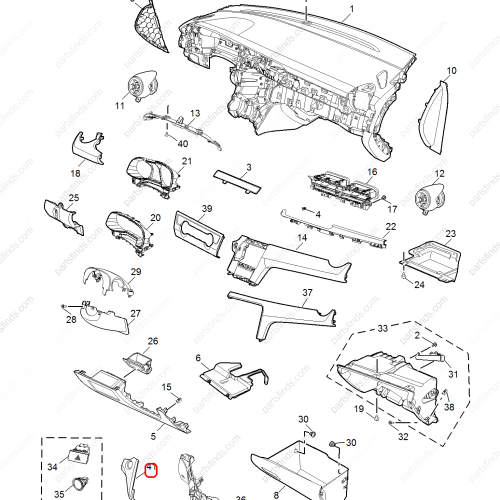 MG Instrument panel side trim OEM 10438807ASH FOR  MG6