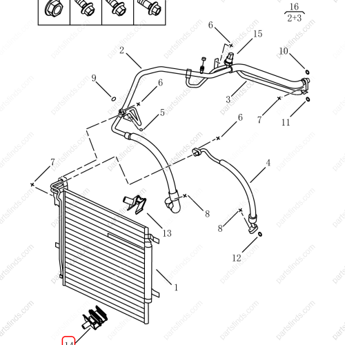 GEELY Condenser bracket OEM 8010564000 / 6600095882 FOR  Emgrand X7 Sport