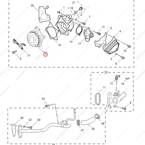 MG Water pump pulley OEM 12635769 FOR  MG ZS