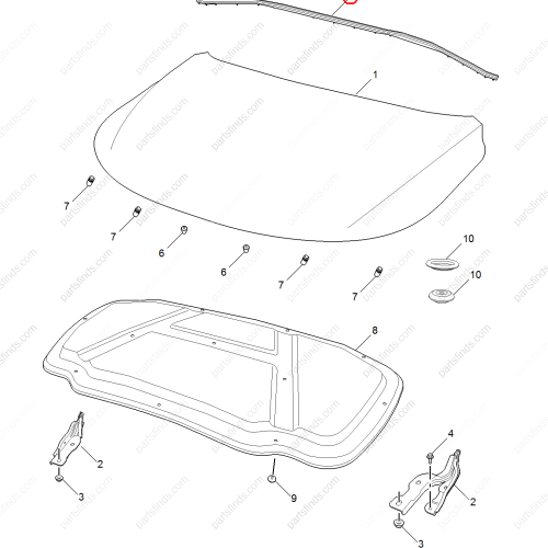 MG Hood rubber strip OEM 10155401 FOR  MG6