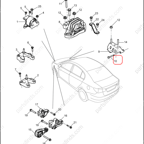 MG Engine mount OEM 10095174 FOR  MG350