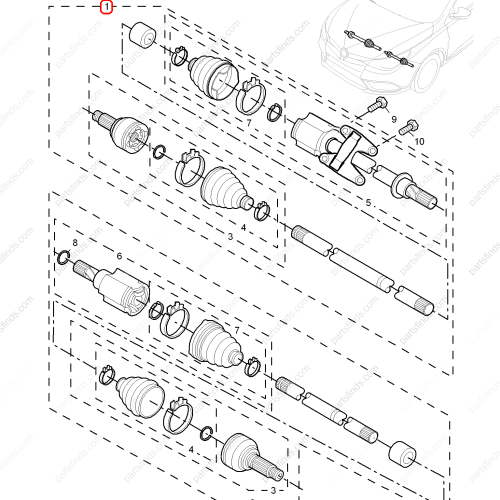 MG Axle Shaft OEM 10026307 FOR  MG350 MG5