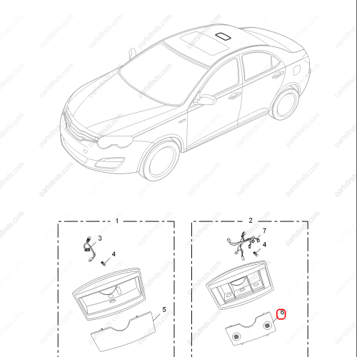 MG Reading light cover OEM 10004776 FOR  MG550 MG6