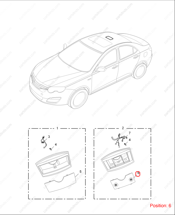 MG Reading light cover OEM 10004776 FOR MG550 MG6