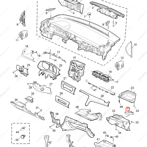 MG Glove compartment buffer OEM 10205699 FOR  MG6