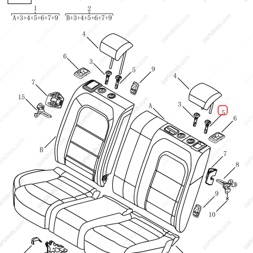 GEELY Seat headrest guide sleeve OEM 6086169800742 / 6600137560742 FOR  Coolray