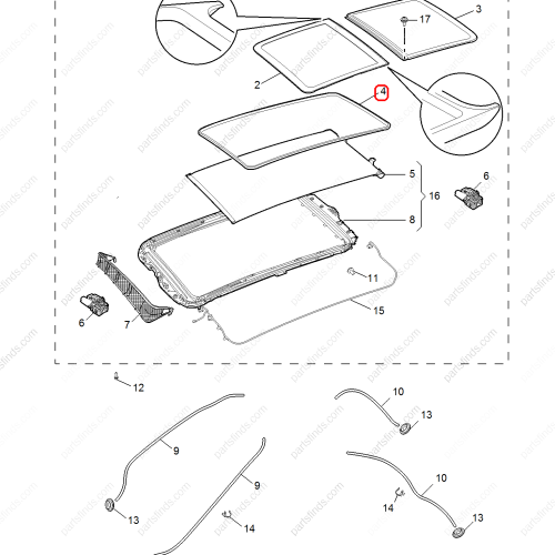 MG Sunroof seal OEM 10544812 FOR  MG ZS RX5