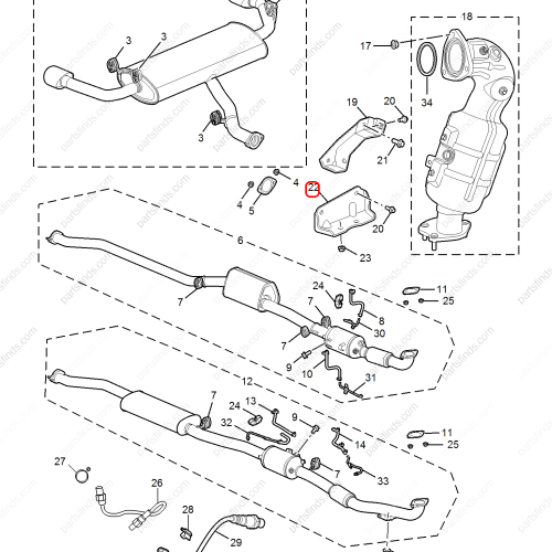 MG Exhaust pipe bracket OEM 10009007 FOR  MG HS