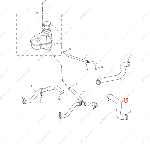 MG Water pipe OEM 10629016 FOR  MG5 MG GT