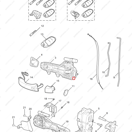 MG Door Lock OEM 10640587 FOR  MG ZS MG HS