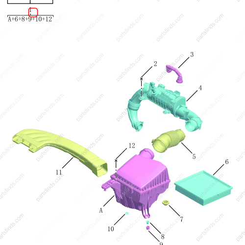 GEELY Air Filter Housing Assembly OEM 2032039800 / 1016016102 FOR  Binrui