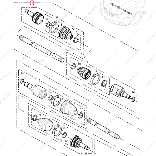 MG Axle Shaft OEM 10090050 FOR  MG350 MG5