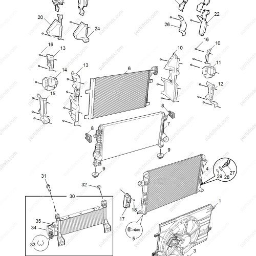 MG Radiator Air Duct OEM 10407538 FOR  MG6