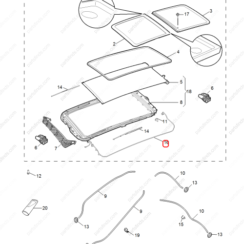 MG Sunroof wiring harness OEM 10302324 FOR  MG ZS RX5