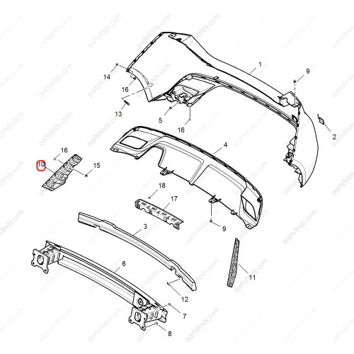 MG Bumper Cover Bracket OEM 30031141 FOR  MG5