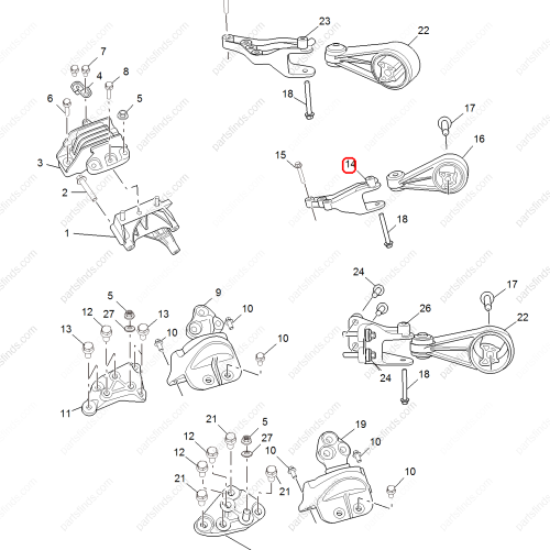 MG Engine mount bracket OEM 30057035 FOR  MG HS RX5