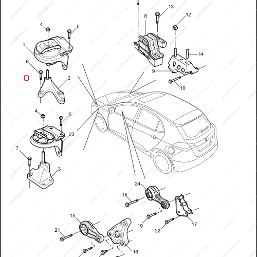 MG Engine mount OEM 50015720 fit for MG350 MG5