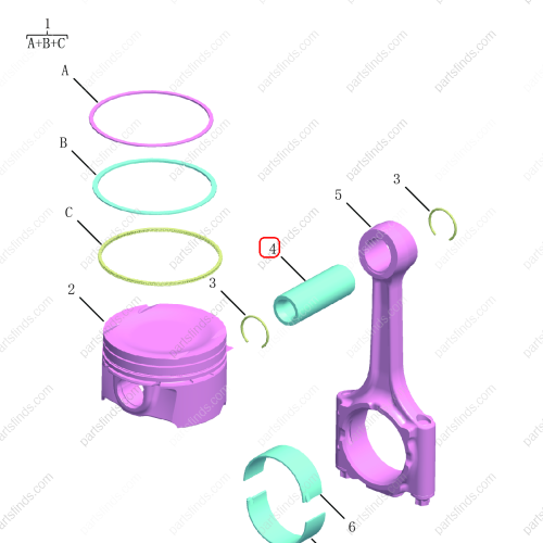 GEELY Piston pin OEM 1016051428 FOR  Binrui