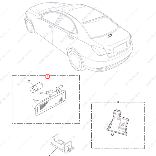 MG Luggage compartment light OEM XDE000300 FOR  MG550 MG6 MG750