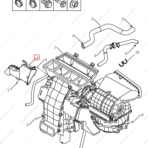 GEELY Air conditioning duct OEM 8015003000 / 1017030409 FOR  Emgrand GT