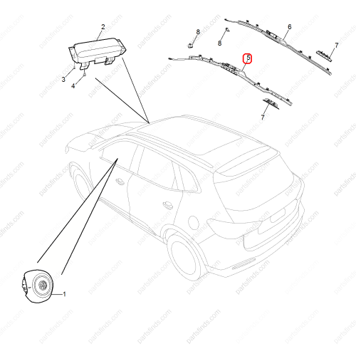 MG Side air curtain OEM 10363711 FOR  MG HS