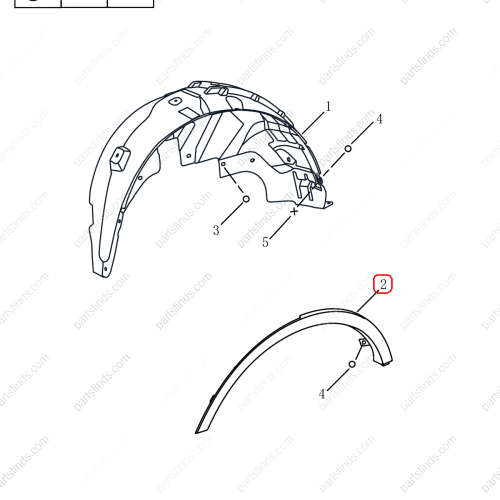 GEELY Wheel eyebrow OEM 5035041600661 / 101806276301661 FOR  Emgrand X7 Sport